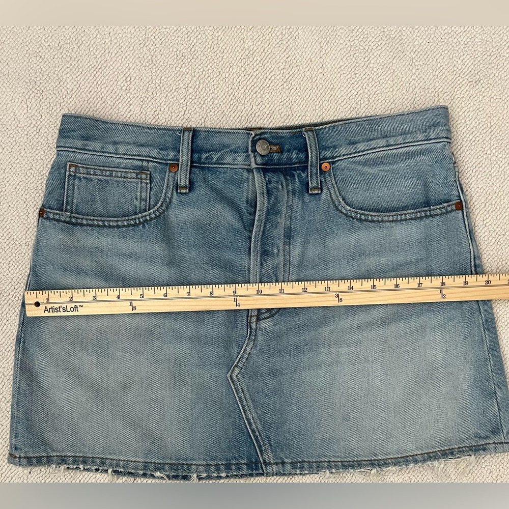 Madewell Women’s Denim Mini Skirt | Color: Blue | Size: 29 - Picture 8 of 12